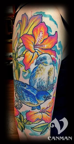 Tattoos - Blue birds - 122465
